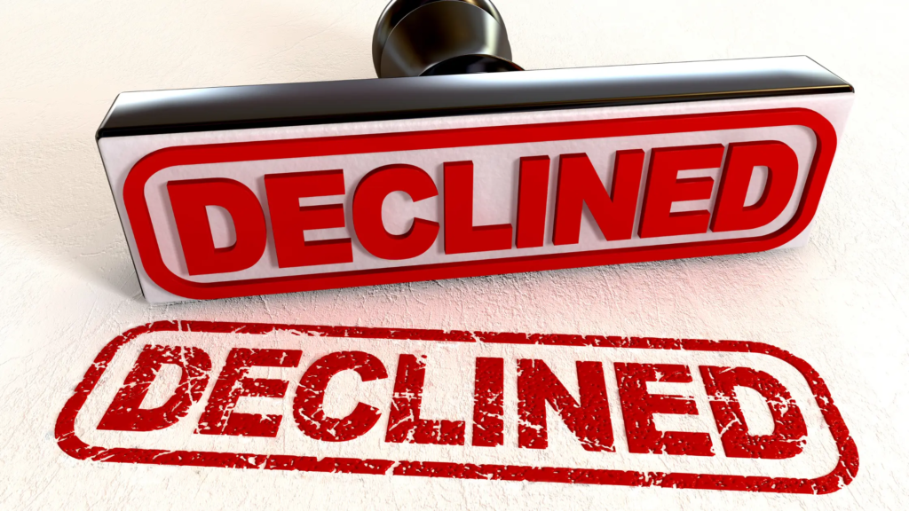 declined loan application